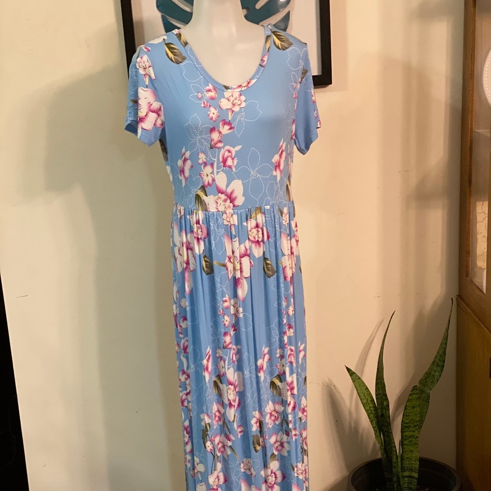 Blue Flowery Dress